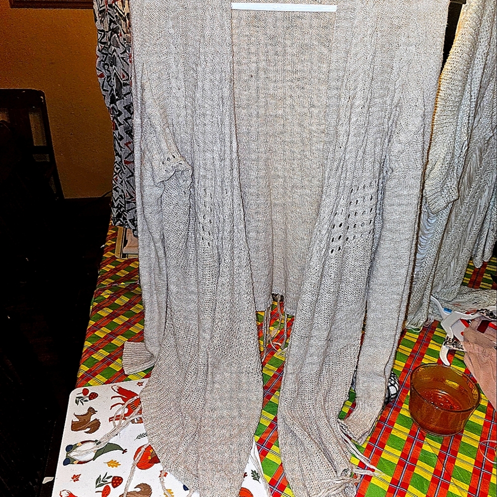 Mossimo Knitted Fringe Sweater